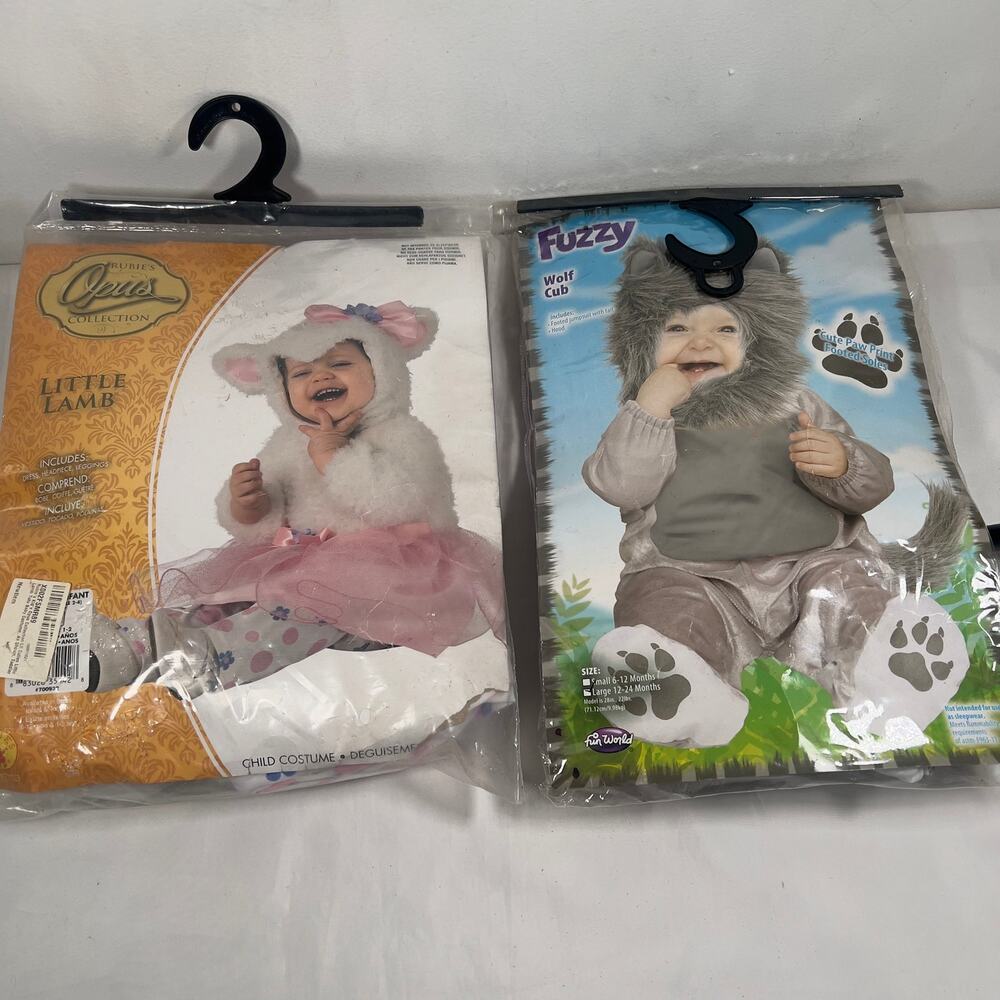 Wolf & Lamb Baby Toddler 12-24 Month Halloween Farm Wild Animal Costume Set of 2